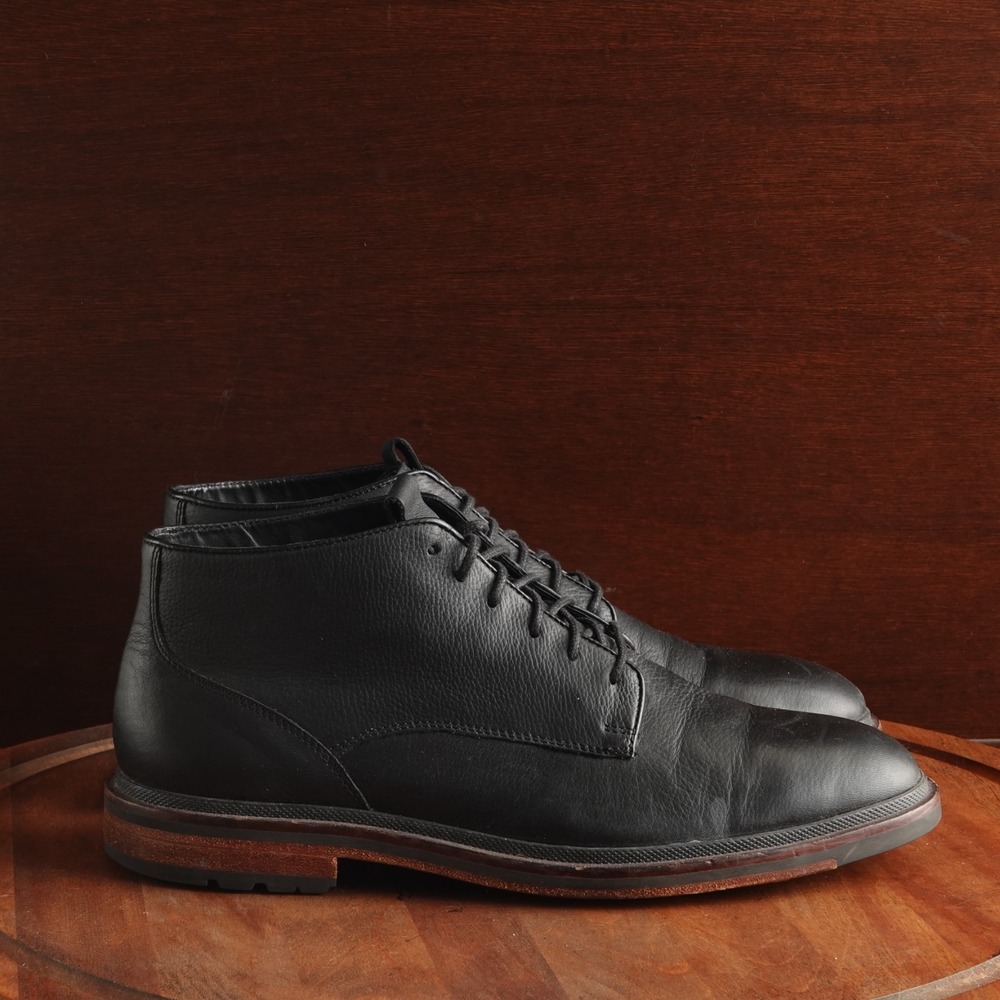 Cole Haan Boots Mens SZ 10.5M BLK Cranston Chukka Leather Casual Modern C22853